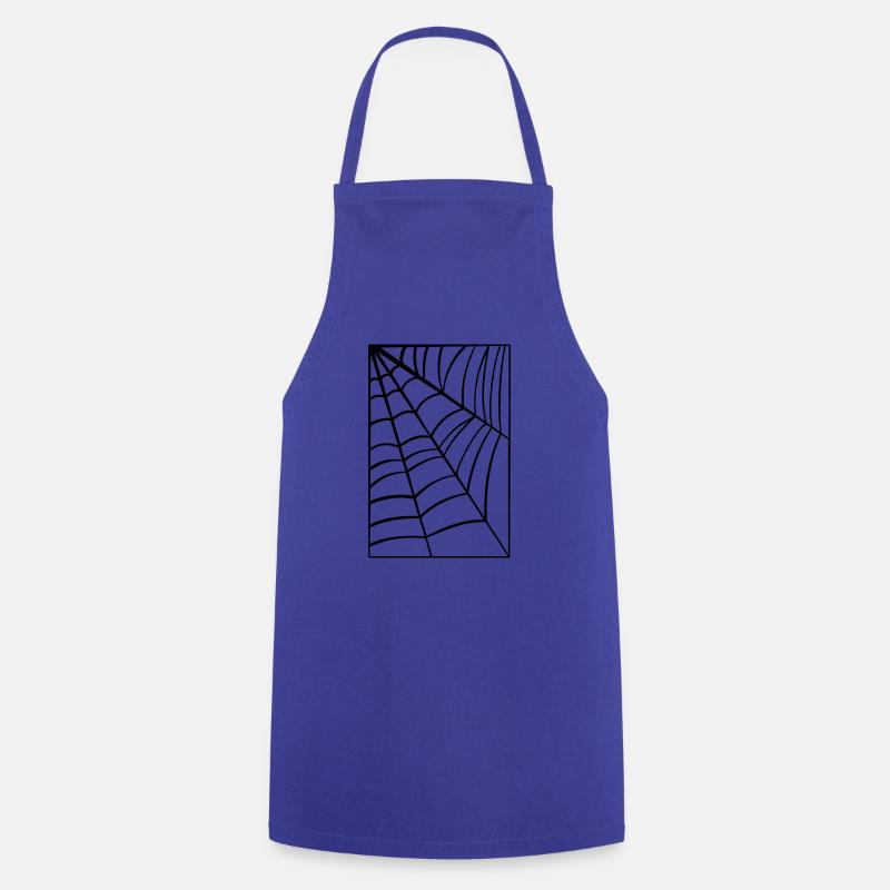 Spiderweb - Cooking Apron - royal blue