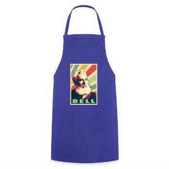 Alexander Graham Bell Colores vintage - Tablier de cuisine - bleu royal - Devant - AI Model Male 185 dark (185cm)