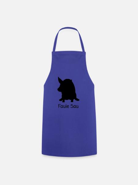 Faule Sau - Kochschürze - Royalblau