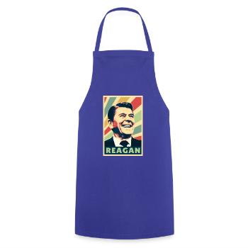 Ronald Reagan Vintage Colors - Cooking Apron - royal blue - Front - AI Model Male 185 dark (185cm)