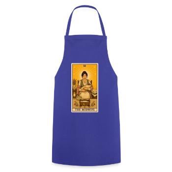 Midwife | Birth Baby Tarot - Cooking Apron - royal blue - Front - AI Model Male 185 dark (185cm)