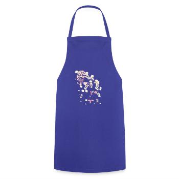fleur de cerisier,colibri,fleurs,fleurs,fleurs - Tablier de cuisine - bleu royal - Devant - AI Model Male 185 dark (185cm)