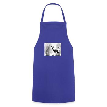 oh my deer - Kochschürze - Royalblau - Vorne - AI Model Male 185 dark (185cm)