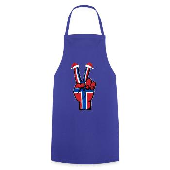 Norwegen Flagge Weihnachten Peace Symbol - Kochschürze - Royalblau - Vorne - AI Model Male 185 dark (185cm)