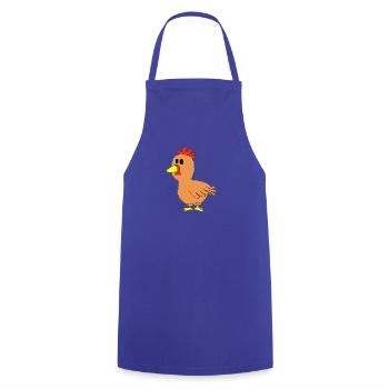 Huhn / Chicken - Kochschürze - Royalblau - Vorne - AI Model Male 185 dark (185cm)