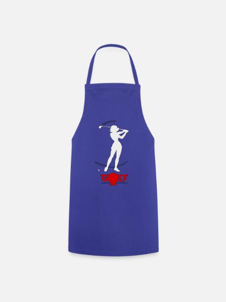 Retro golfer - Cooking Apron - royal blue