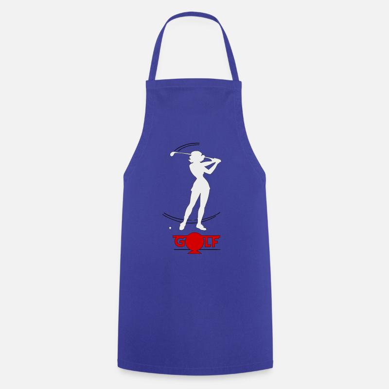 Retro-Golfer - Kochschürze - Royalblau