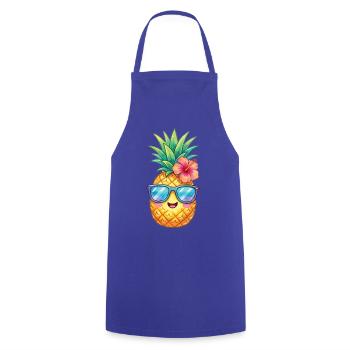 Pineapple Pineapple Motif Carnival Carnival Costume Pina - Cooking Apron - royal blue - Front - AI Model Male 185 dark (185cm)