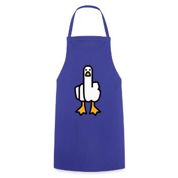 Statement Goose - Cooking Apron - royal blue - Front - AI Model Male 185 dark (185cm)