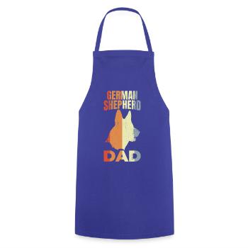 German Shepherd Father - Cooking Apron - royal blue - Front - AI Model Male 185 dark (185cm)