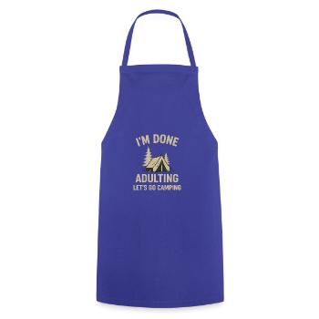 Camping - Tablier de cuisine - bleu royal - Devant - AI Model Male 185 dark (185cm)