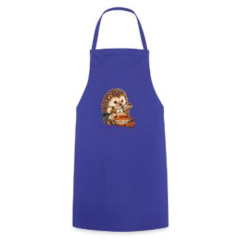 Igel mischt Gewürze - Kochschürze - Royalblau - Vorne - AI Model Male 185 dark (185cm)