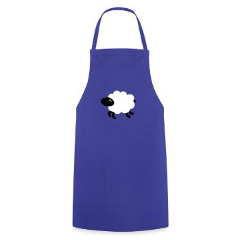 Schaf Lamm - Kochschürze - Royalblau - Vorne - AI Model Male 185 dark (185cm)