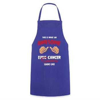 Cancer - Cooking Apron - royal blue - Front - AI Model Male 185 dark (185cm)
