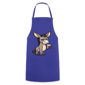 Esel Eselchen Eselhalter Muli Langohresel Muli - Kochschürze - Royalblau - Vorne - AI Model Male 185 dark (185cm)