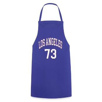 Los Angeles 73 - Kochschürze - Royalblau - Vorne - AI Model Male 185 dark (185cm)