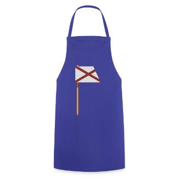 Alabama-Flagge - Kochschürze - Royalblau - Vorne - AI Model Male 185 dark (185cm)