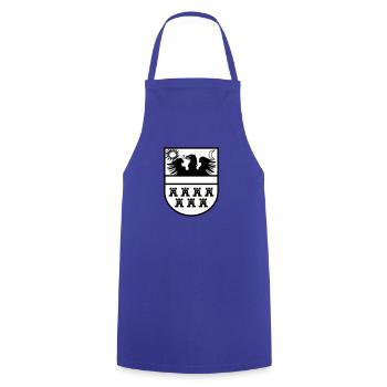 Wappen Siebenbürgen zweifarbig - Kochschürze - Royalblau - Vorne - AI Model Male 185 dark (185cm)