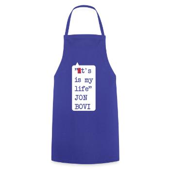 It's my life – funny fake saying design - Cooking Apron - royal blue - Front - AI Model Male 185 dark (185cm)