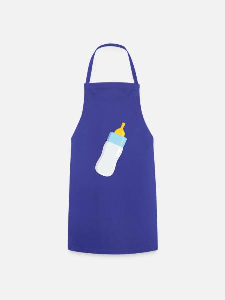 Baby Flasche - Kochschürze - Royalblau
