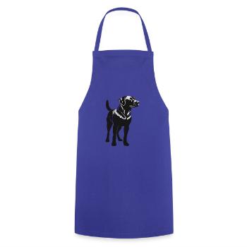 Black Labrador - Pet Dog Sticker - Kochschürze - Royalblau - Vorne - AI Model Male 185 dark (185cm)
