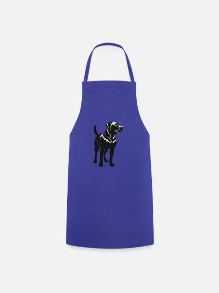 Black Labrador - Pet Dog Sticker - Kochschürze - Royalblau