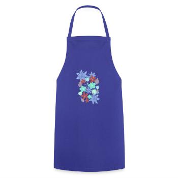 fleurs, fleurs, printemps, fleurs - Tablier de cuisine - bleu royal - Devant - AI Model Male 185 dark (185cm)