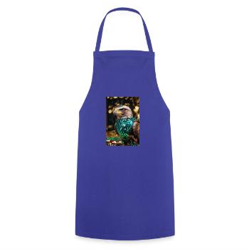 eagle,colorful,sequins,fish,metallic,eagle head - Cooking Apron - royal blue - Front - AI Model Male 185 dark (185cm)