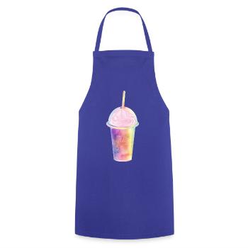 Pastel-coloured milkshake with cream topping - Cooking Apron - royal blue - Front - AI Model Male 185 dark (185cm)