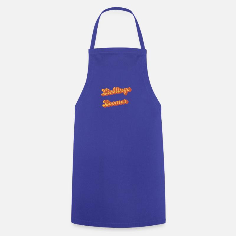 Liebling Boomer Retro Script - Kochschürze - Royalblau