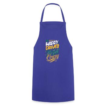 T-shirt heureux - Tablier de cuisine - bleu royal - Devant - AI Model Male 185 dark (185cm)