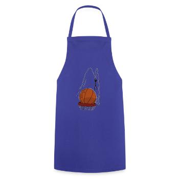 Stickman Sport Basketball - Kochschürze - Royalblau - Vorne - AI Model Male 185 dark (185cm)