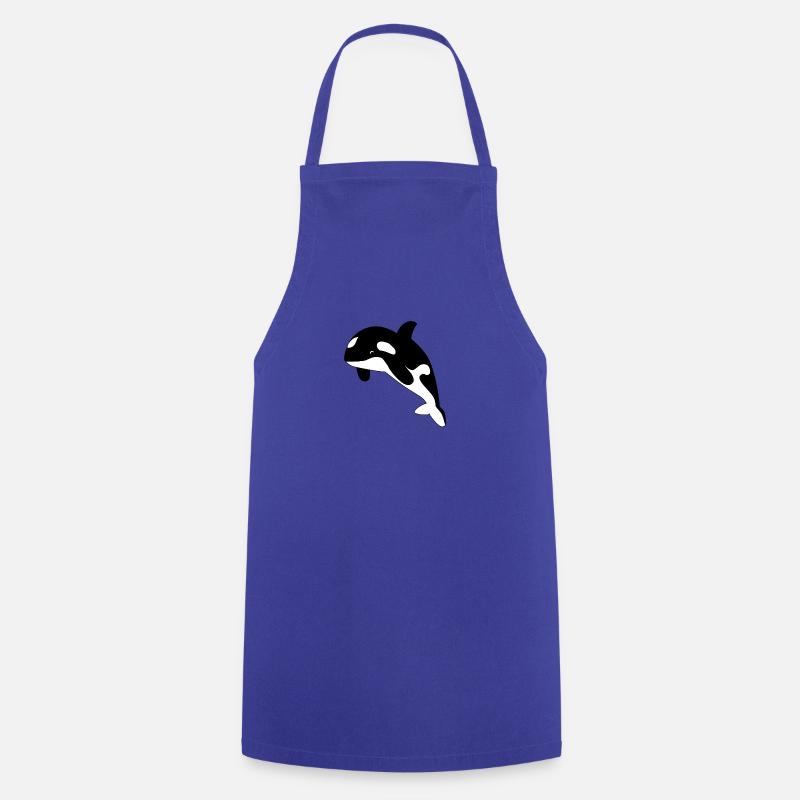Orca / Schwertwal - Kochschürze - Royalblau