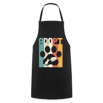 Adopt Cat - Cooking Apron - black - Front - AI Model Male 185 dark (185cm)