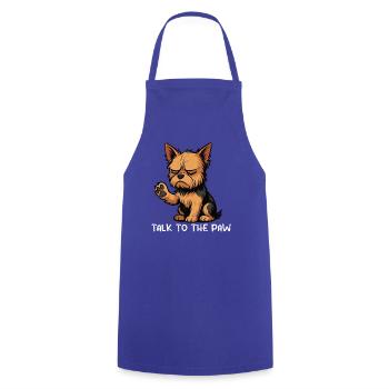 Talk to the Paw Yorkshire Terrier Yorkie Yorkies - Cooking Apron - royal blue - Front - AI Model Male 185 dark (185cm)