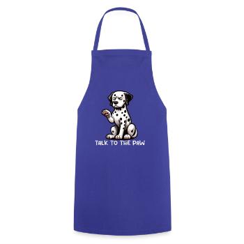 Talk to the Paw Dalmatian Dalmatian Keeper - Cooking Apron - royal blue - Front - AI Model Male 185 dark (185cm)