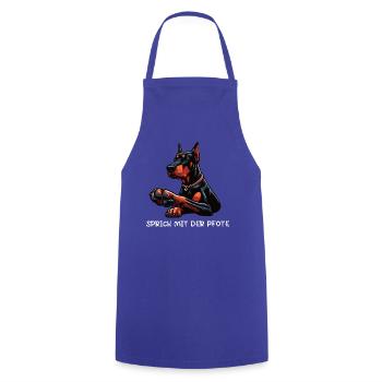Talk to the Paw Doberman Doberman Owner - Cooking Apron - royal blue - Front - AI Model Male 185 dark (185cm)