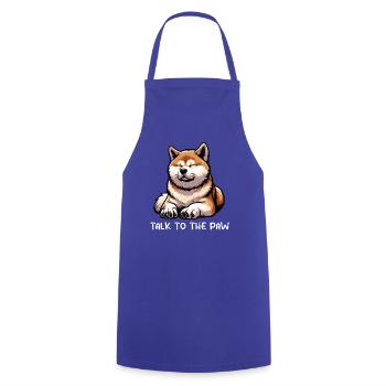 Talk To the Paw Akita Akitabesitzer Akitahund - Cooking Apron - royal blue - Front - AI Model Male 185 dark (185cm)