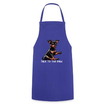 Talk to the Paw Miniature Pinscher Pinscher Minpin - Cooking Apron - royal blue - Front - AI Model Male 185 dark (185cm)