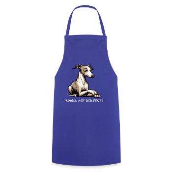 Talk to the paw Whippet Greyhound Whippets - Cooking Apron - royal blue - Front - AI Model Male 185 dark (185cm)