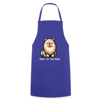 Talk to the Paw Pomeranian Pomeranian Pomeranian Spitz Dog - Cooking Apron - royal blue - Front - AI Model Male 185 dark (185cm)