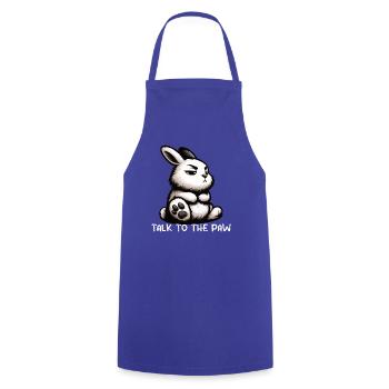 Talk to the Paw Rabbit Bunny Bunny Long Eared - Cooking Apron - royal blue - Front - AI Model Male 185 dark (185cm)