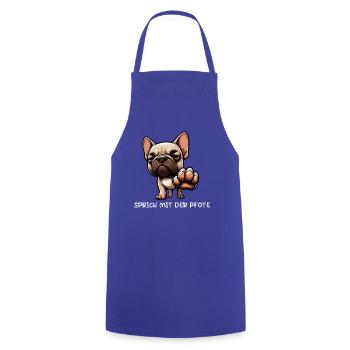 Talk to the paw French Bulldog Bully - Cooking Apron - royal blue - Front - AI Model Male 185 dark (185cm)