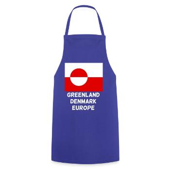 Greenland Denmark Europe Flag - Cooking Apron - royal blue - Front - AI Model Male 185 dark (185cm)