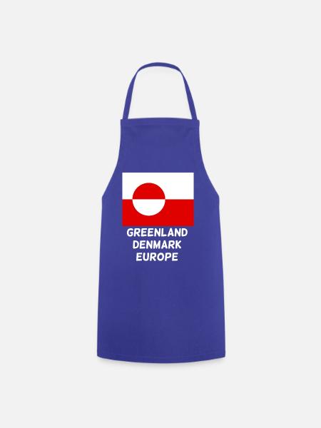 Grönland-Dänemark-Europaflagge - Kochschürze - Royalblau