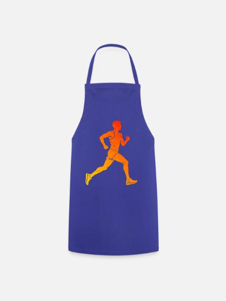 Marathonlaufen Geschenkidee für ein Marathonläufer - Kochschürze - Royalblau