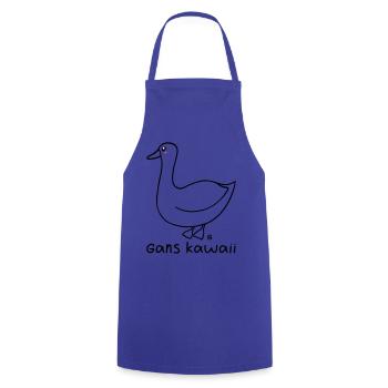 Gans kawaii - Kochschürze - Royalblau - Vorne - AI Model Male 185 dark (185cm)