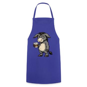 Esel Eselchen Eselhalter Muli Langohresel Muli - Kochschürze - Royalblau - Vorne - AI Model Male 185 dark (185cm)