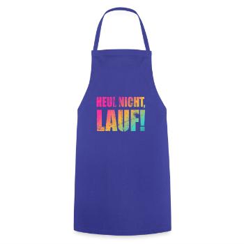 Heul nicht, Lauf! - Laufen, Joggen, Sport, Rennen - Kochschürze - Royalblau - Vorne - AI Model Male 185 dark (185cm)