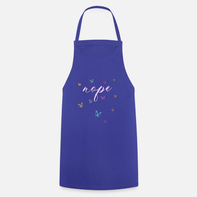 Nope - Dites simplement non! - Tablier de cuisine - bleu royal